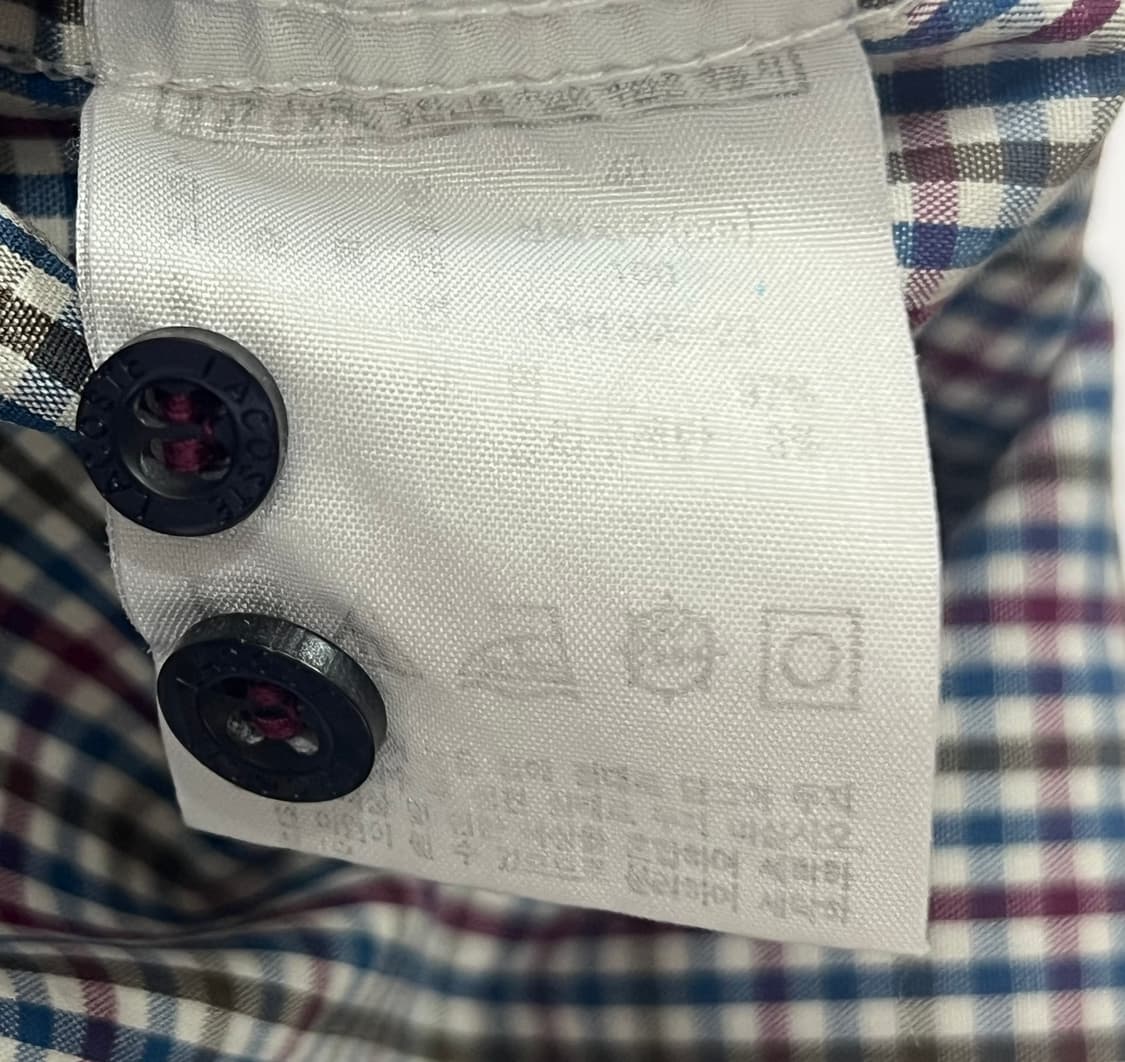 라코스테 체크 빈티지 옥스퍼드 코튼 셔츠 상품이미지5