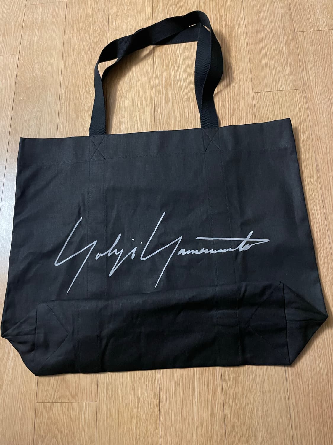 요지 야마모토 블랙 코튼 토트백(새상품) 상품이미지1