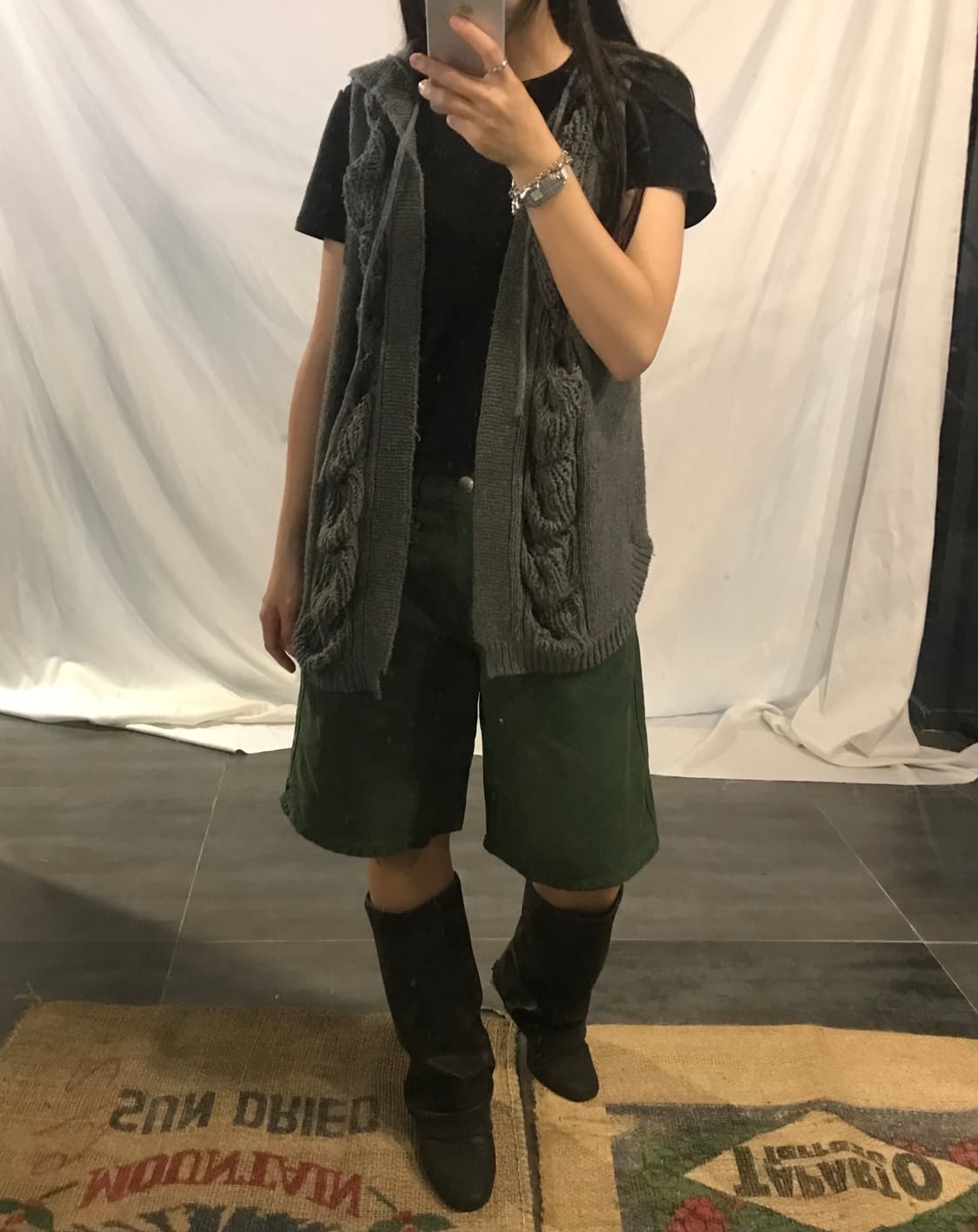 damage knit hoodie vest  상품이미지9