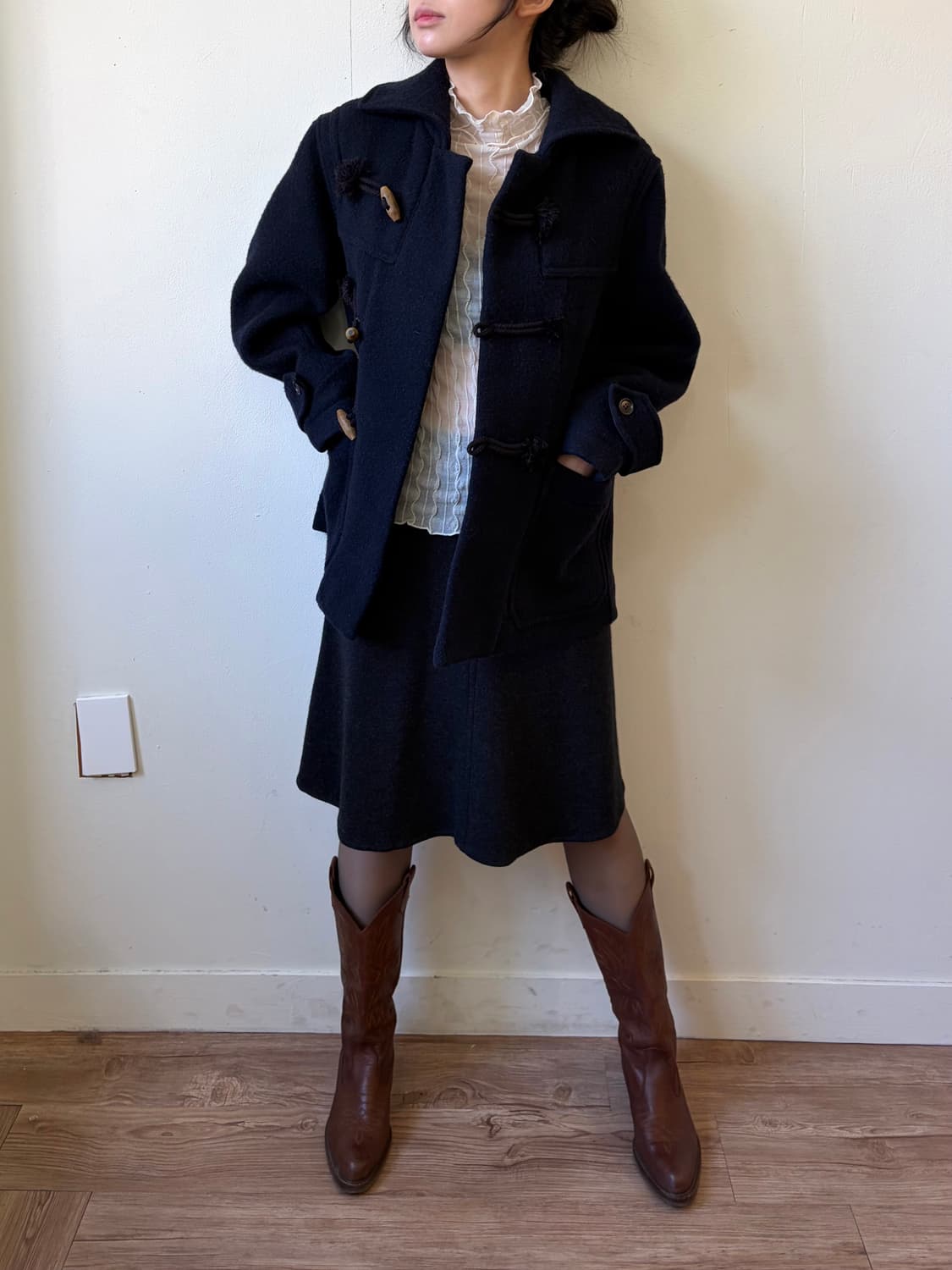 DRIES VAN NOTEN 네이비 더블 코트 상품이미지4