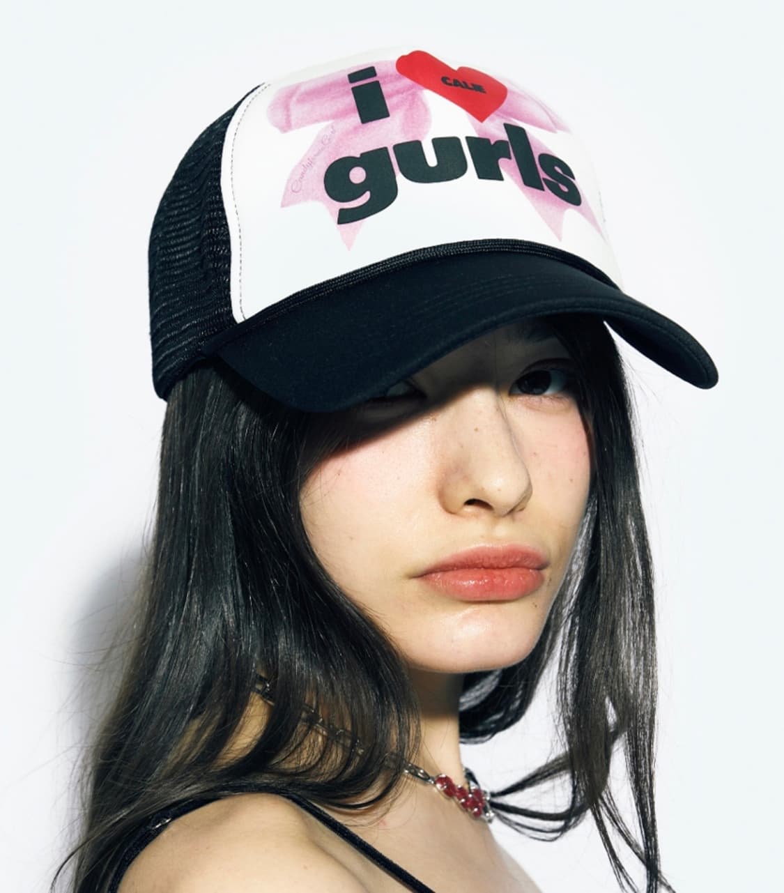 에즈이프캘리 RIBBON MESH CAP BLACK 상품이미지1