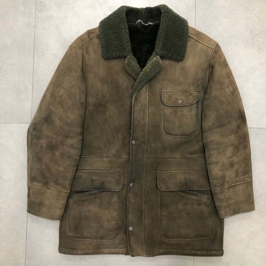 버버리 잉글랜드 영국 빈티지 양털 무스탕 자켓 S 상품이미지1