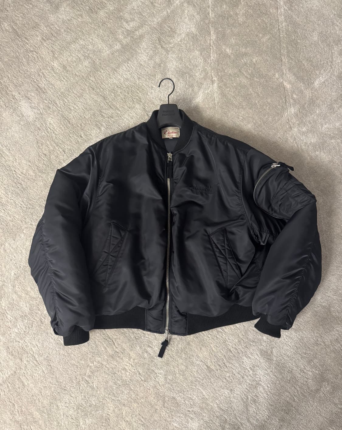 [이티씨이] ETCE 리버시블 오버사이즈 봄버 블랙 S사이즈 상품이미지3