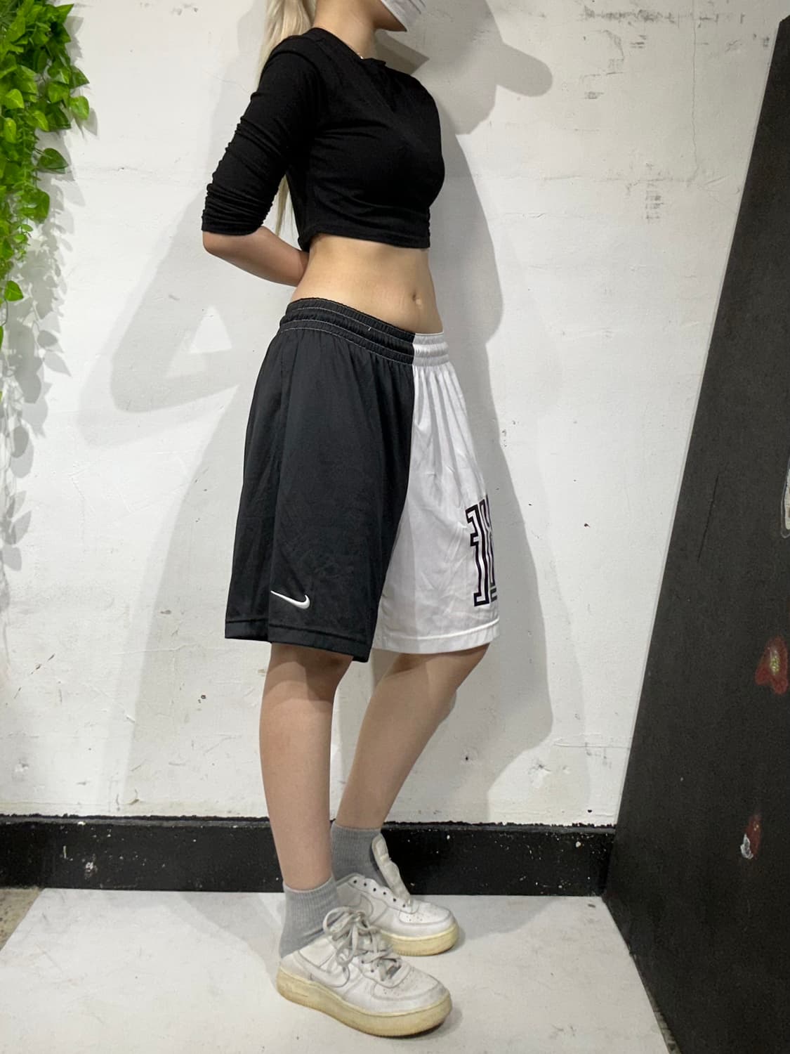 나이키 블랙 화이트 버뮤다 반바지 추리닝 트레이닝 팬츠 L 상품이미지1