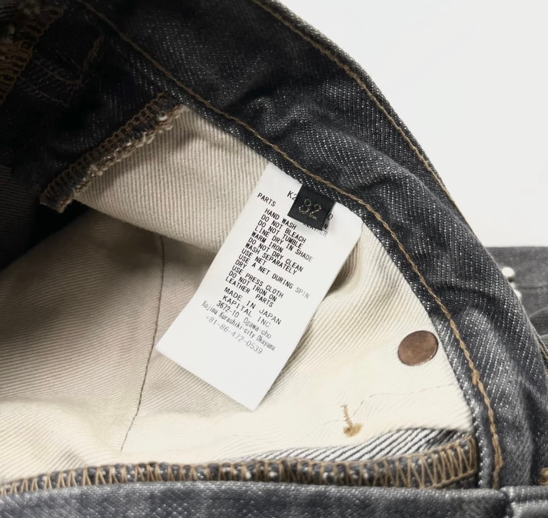 Kapital 14oz gemstone 데님 블랙 캐피탈잼스톤 32 상품이미지3