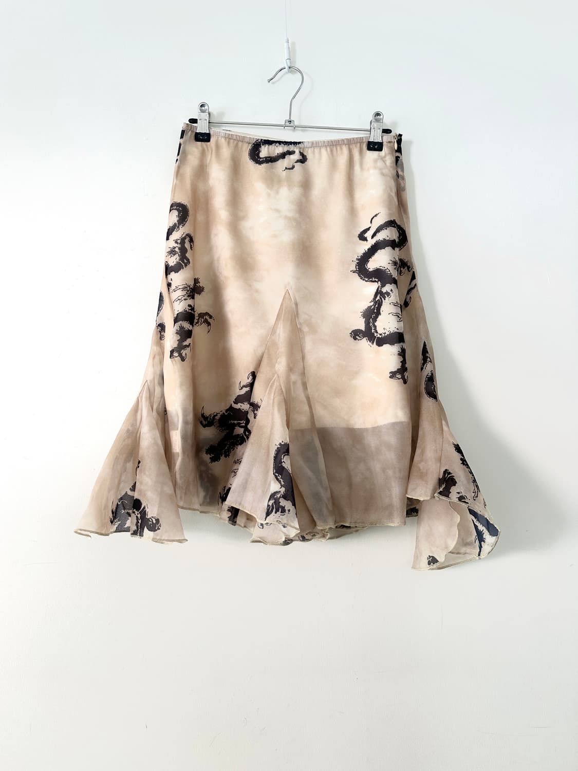 Dragon fly skirt / yellow beige 상품이미지1