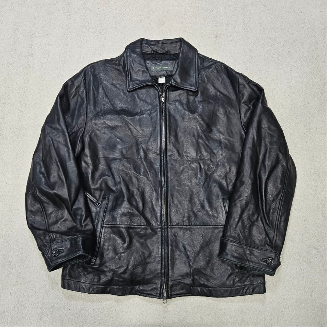 00s 바나나리퍼블릭 레더 자켓 L 블랙 상품이미지2