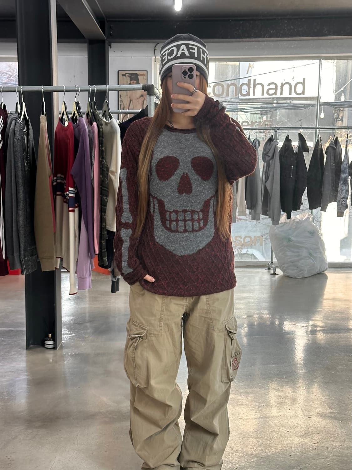 히스테릭글래머 스컬 본 니트 상품이미지2