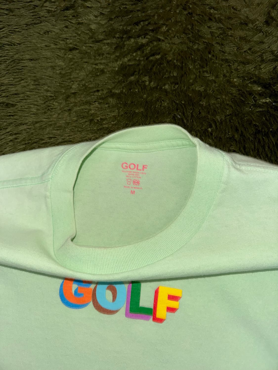 [M] GOLF WANG 골프왕 오리지널 로고 튜블러 티셔츠 민트 그린 상품이미지3