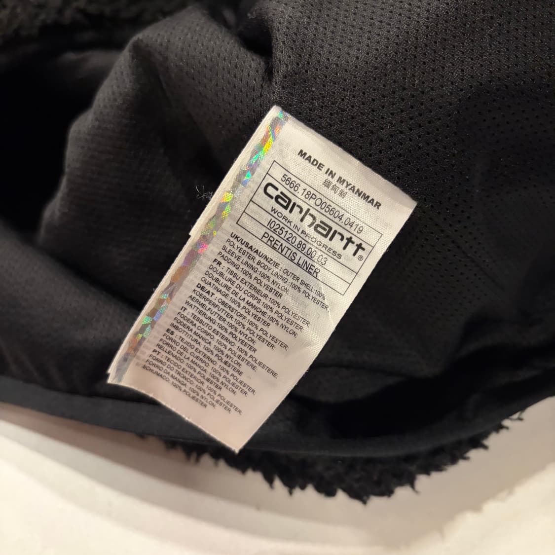 [L] 칼하트 WIP 플렌티스 블랙 플리스 자켓 후리스 C854 상품이미지7