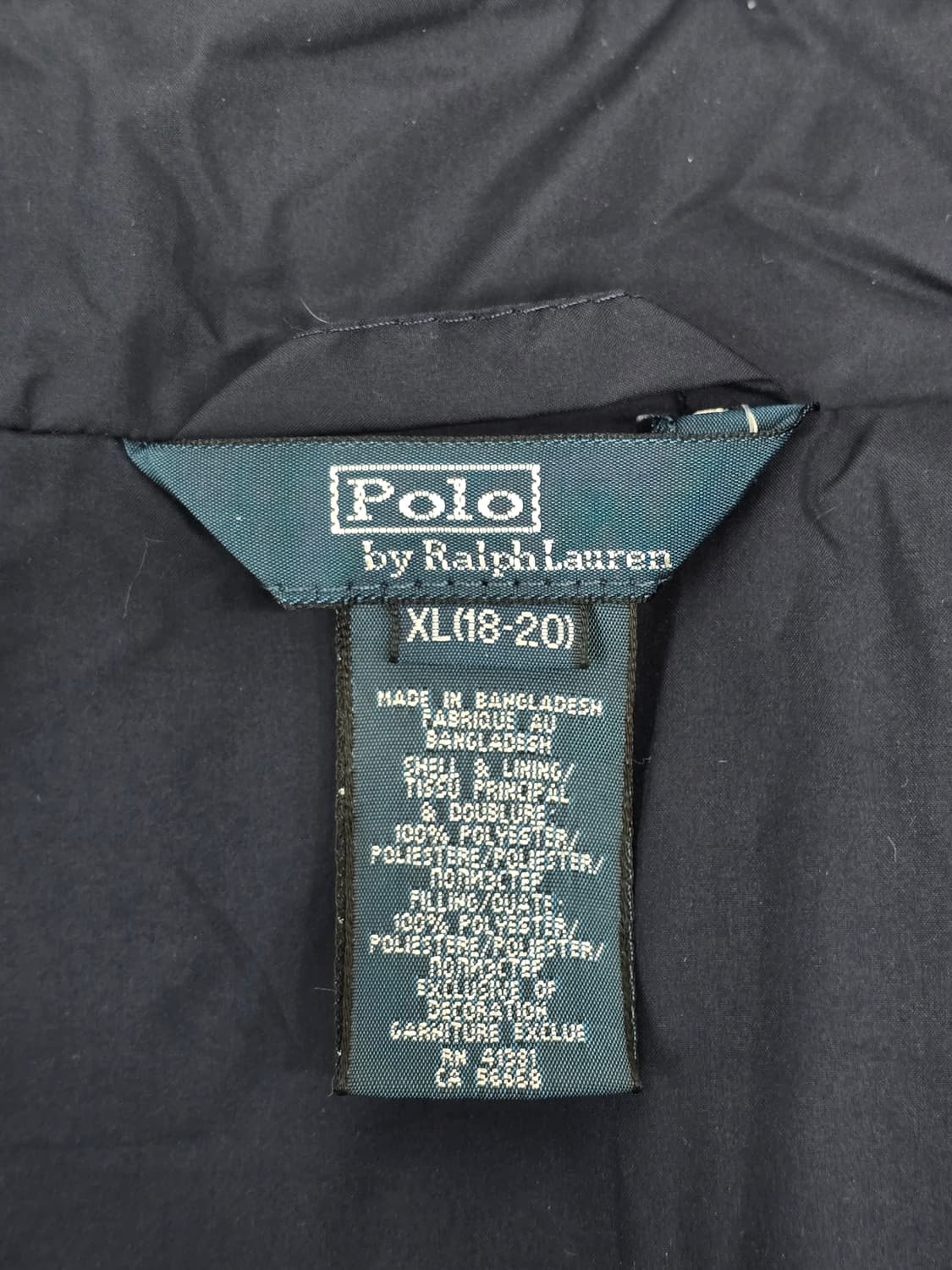 폴로 랄프로렌 네이비 퀼팅 경량 패딩 M 상품이미지6