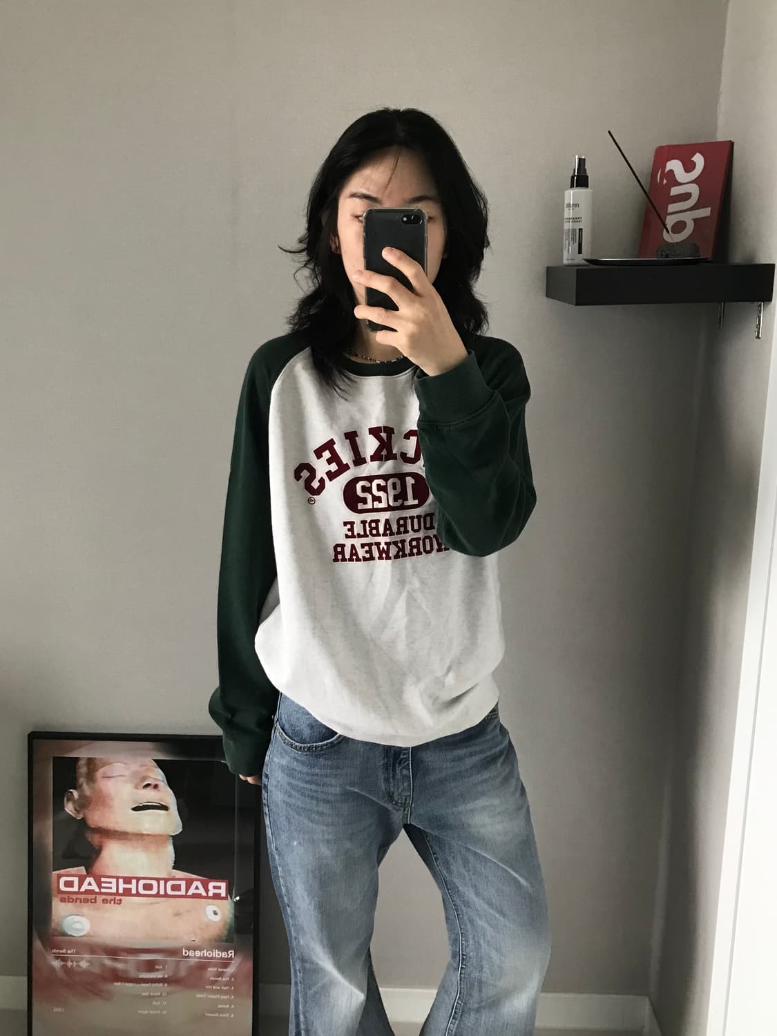 디키즈 중앙 프린팅 나그랑 패턴 맨투맨 상품이미지1