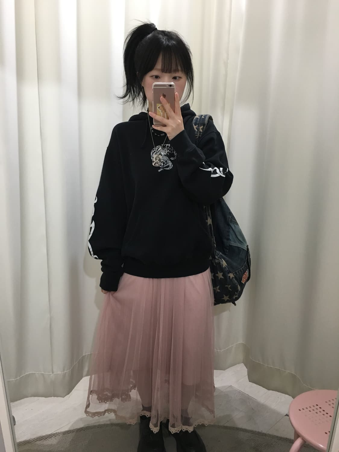 pink lace sheer tulle skirt 상품이미지7