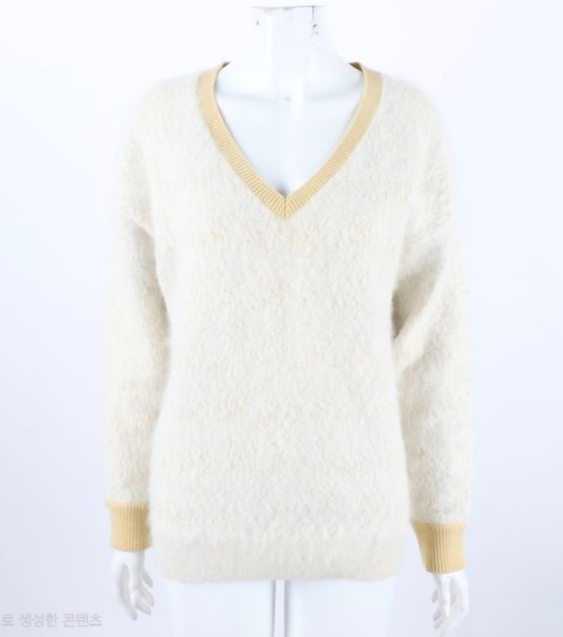 끌로에 명품 여성니트 66~슬림77 앙고라 울 V넥 여성니트티 AD28 상품이미지5
