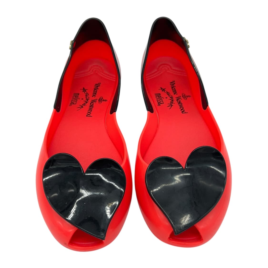 240 W 비비안 웨스트우드 x 멜리사 젤리 플랫슈즈 레드 블랙하트 상품이미지2