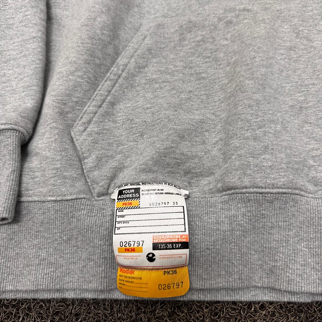Kodak 코닥 긴팔 후드티셔츠 그레이 2XL 상품이미지4