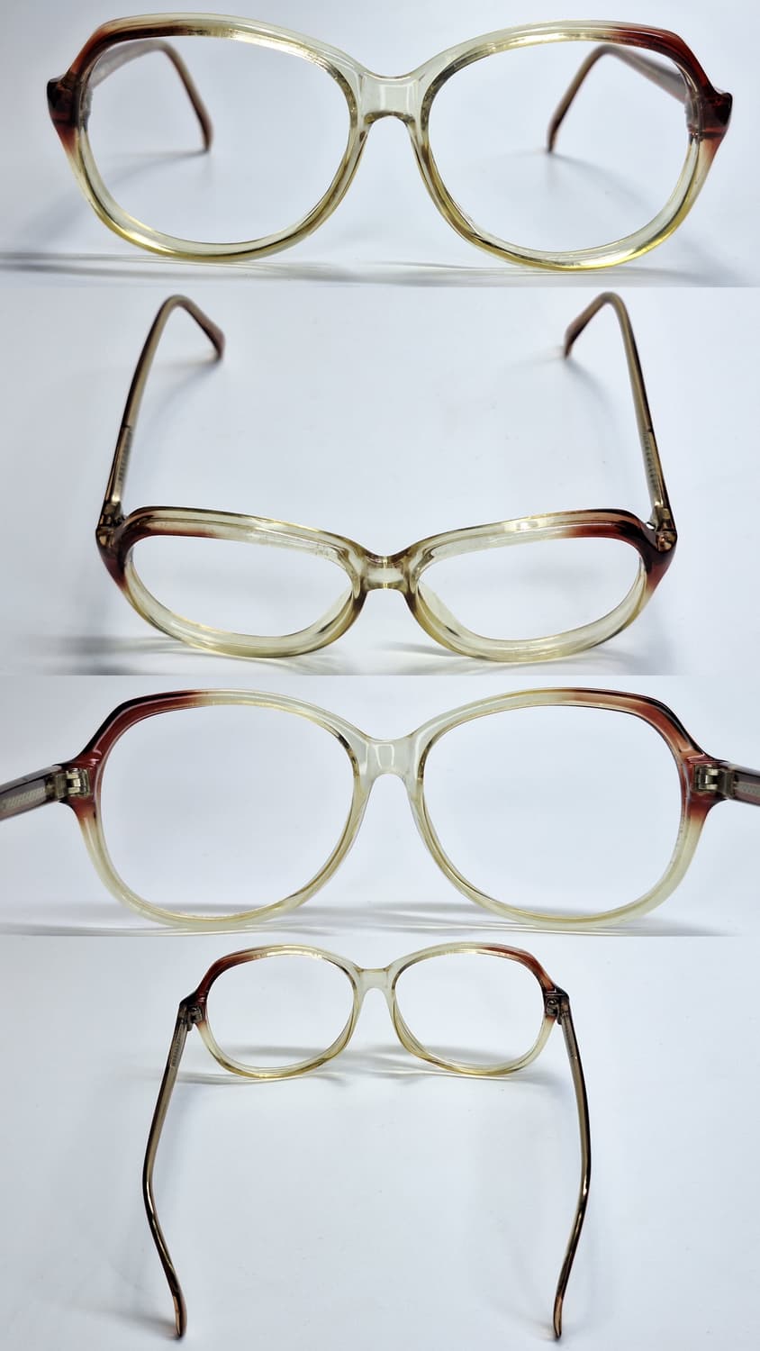 90s 일본 빈티지 샴페인 옐로우 브라운 안경테 모델 116 /수입 패션 상품이미지9
