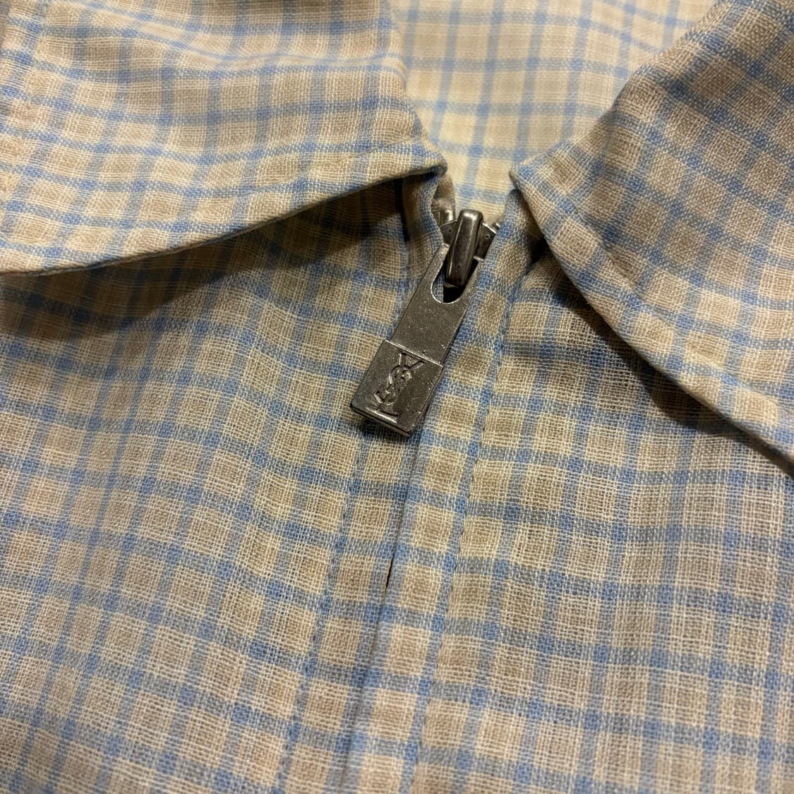 [100] 입생로랑 뿌르 옴므 린넨 체크 패턴 자켓 D826 상품이미지5