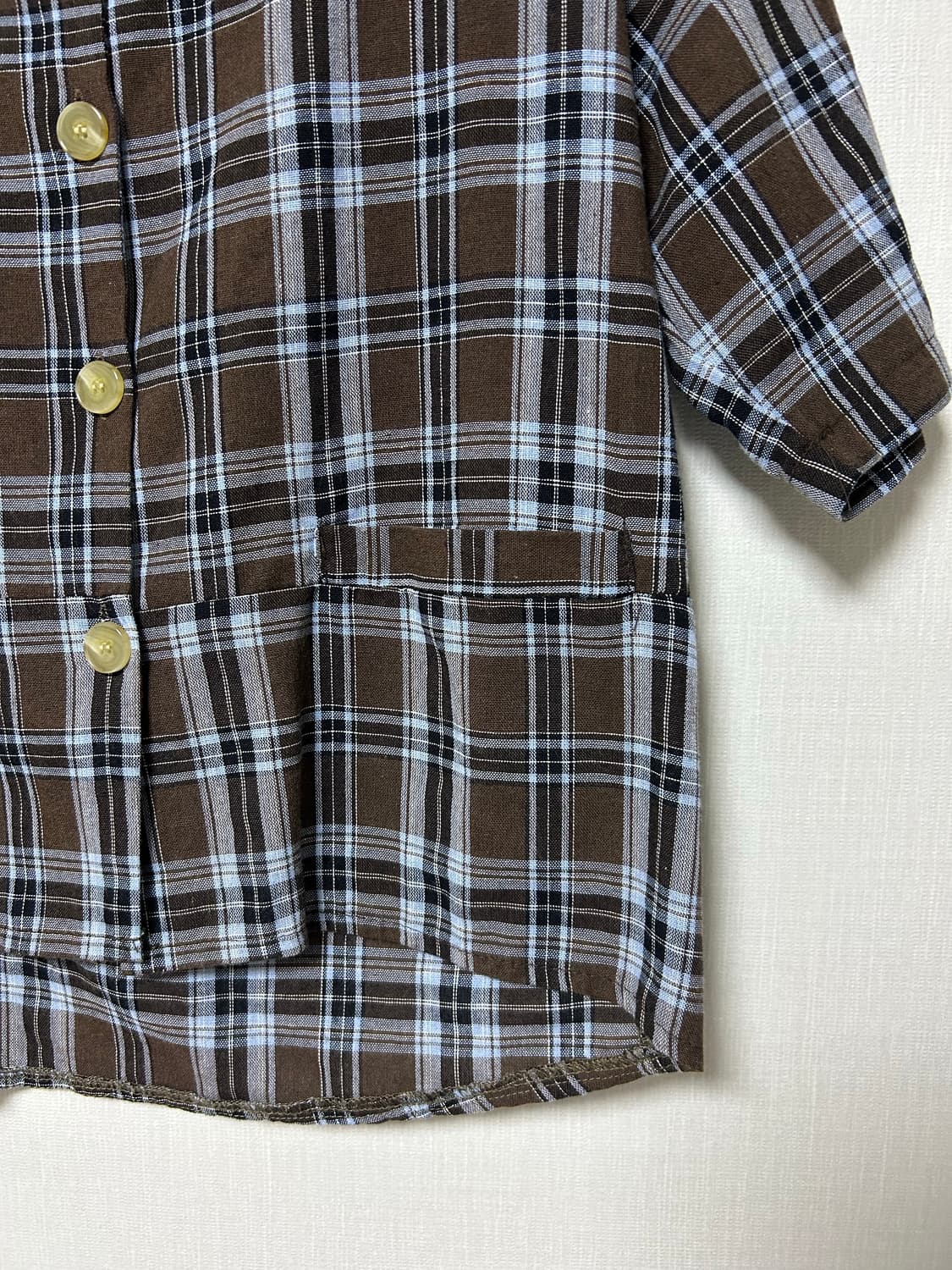 체크 반팔 셔츠 상품이미지5