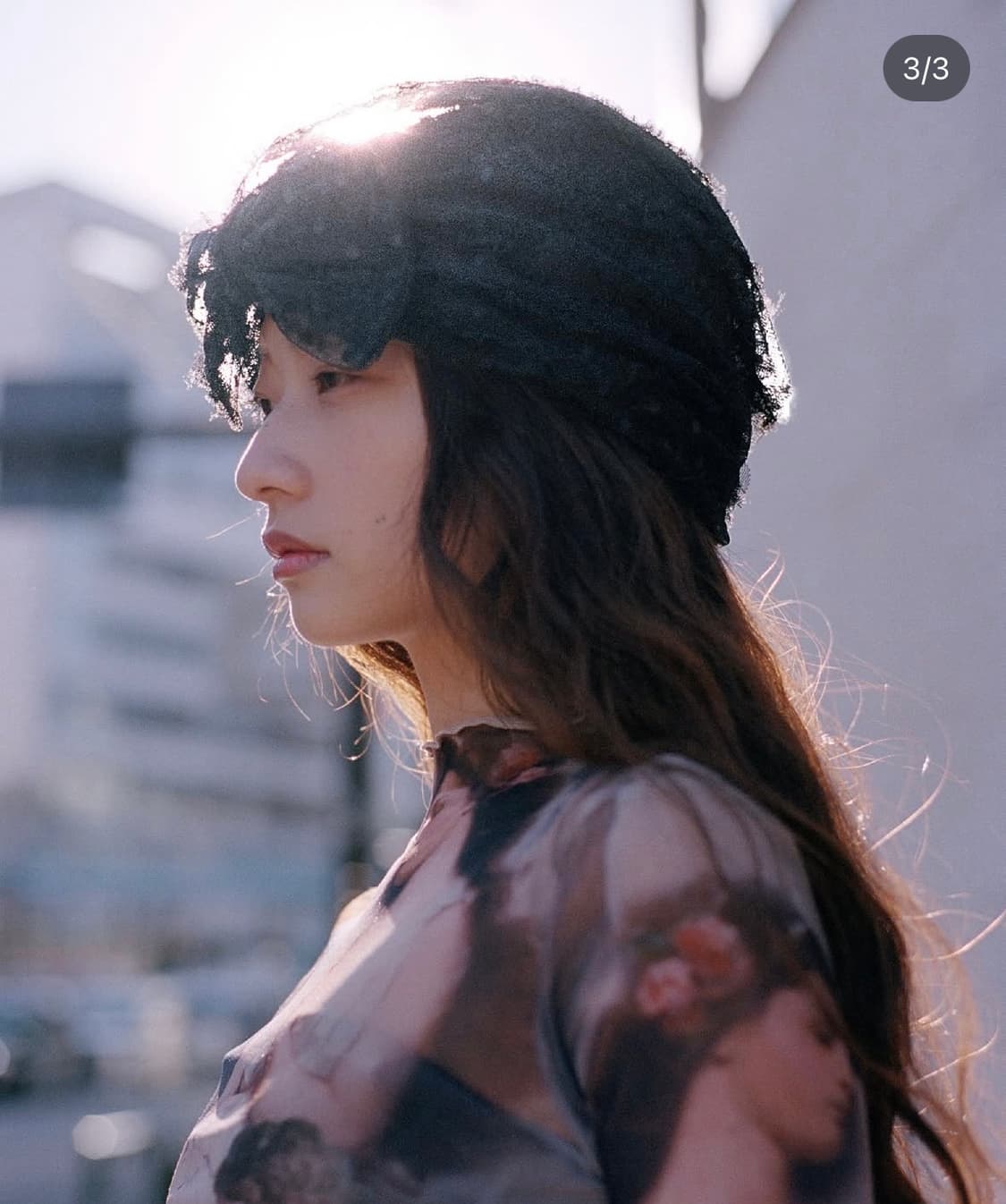 FLORAL LACE TURBAN IN BLACK 상품이미지3