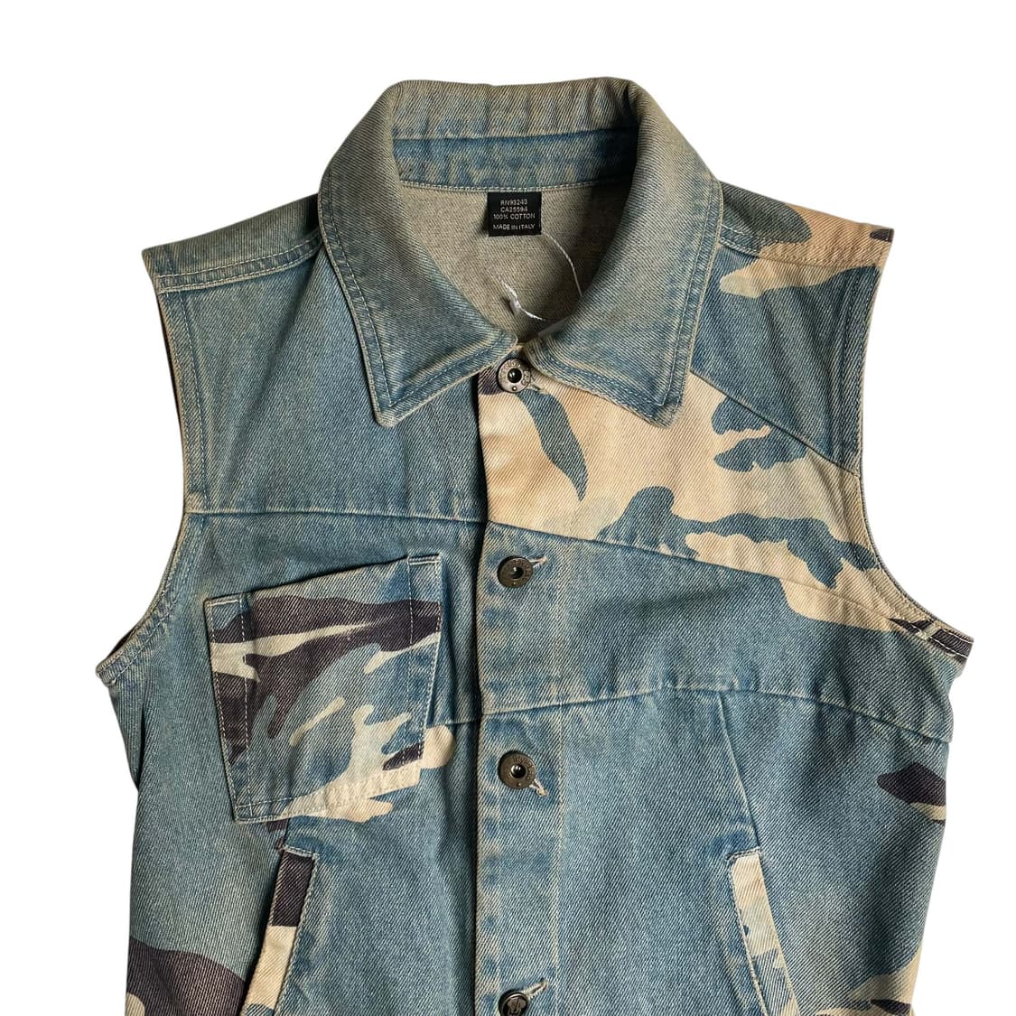 Diesel style lab 밀리터리 데님 베스트 (italy)  상품이미지2