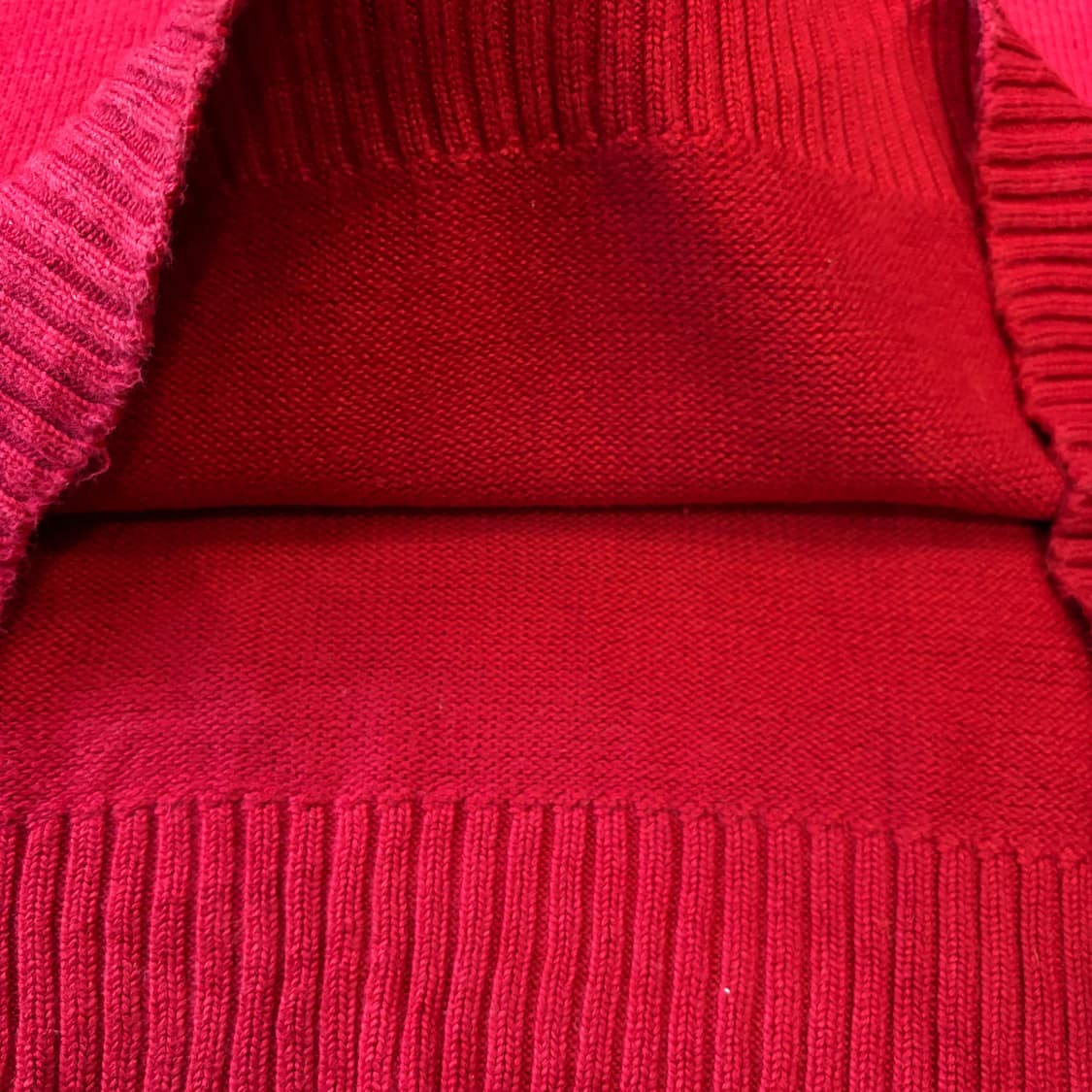 폴로 정품 레드 해비 코튼 반집업 니트 상품이미지7