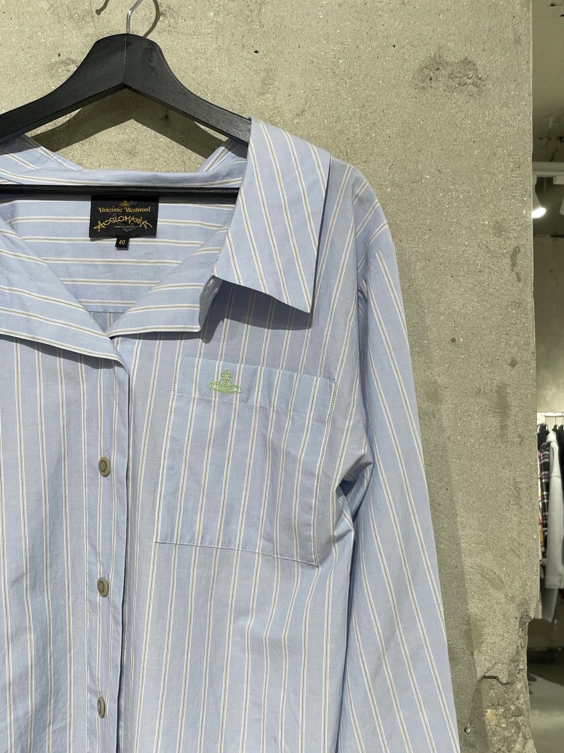 비비안 웨스트우드 앵글로마니아 22S/S 라이트 블루 orb 로고 스트라 상품이미지3