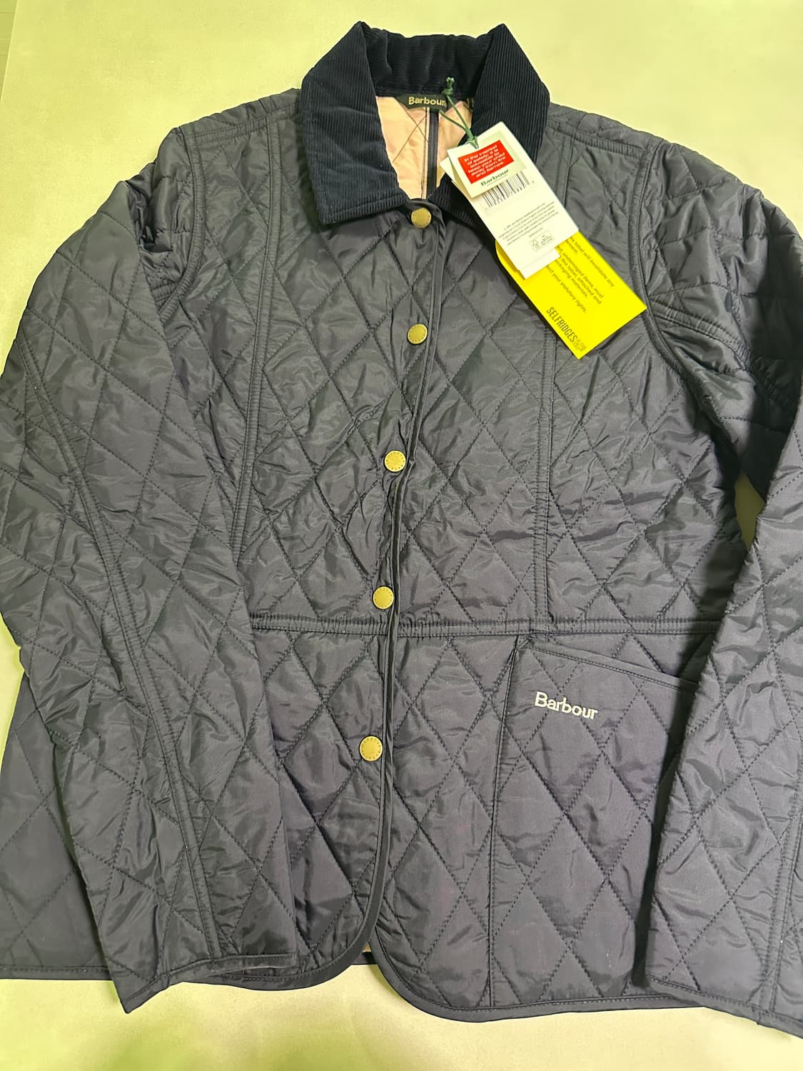 바버 걸스 썸머 리데스데일 퀼팅자켓 네이비/안감 핑크 XXL (성인 마른 상품이미지1