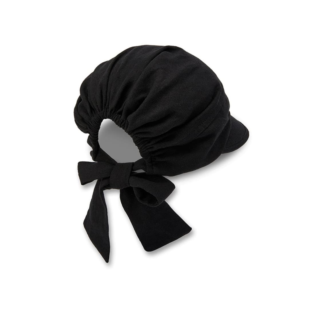 Openyy 린넨 타이업 햇 블랙 Linen Tie-up hat 상품이미지4