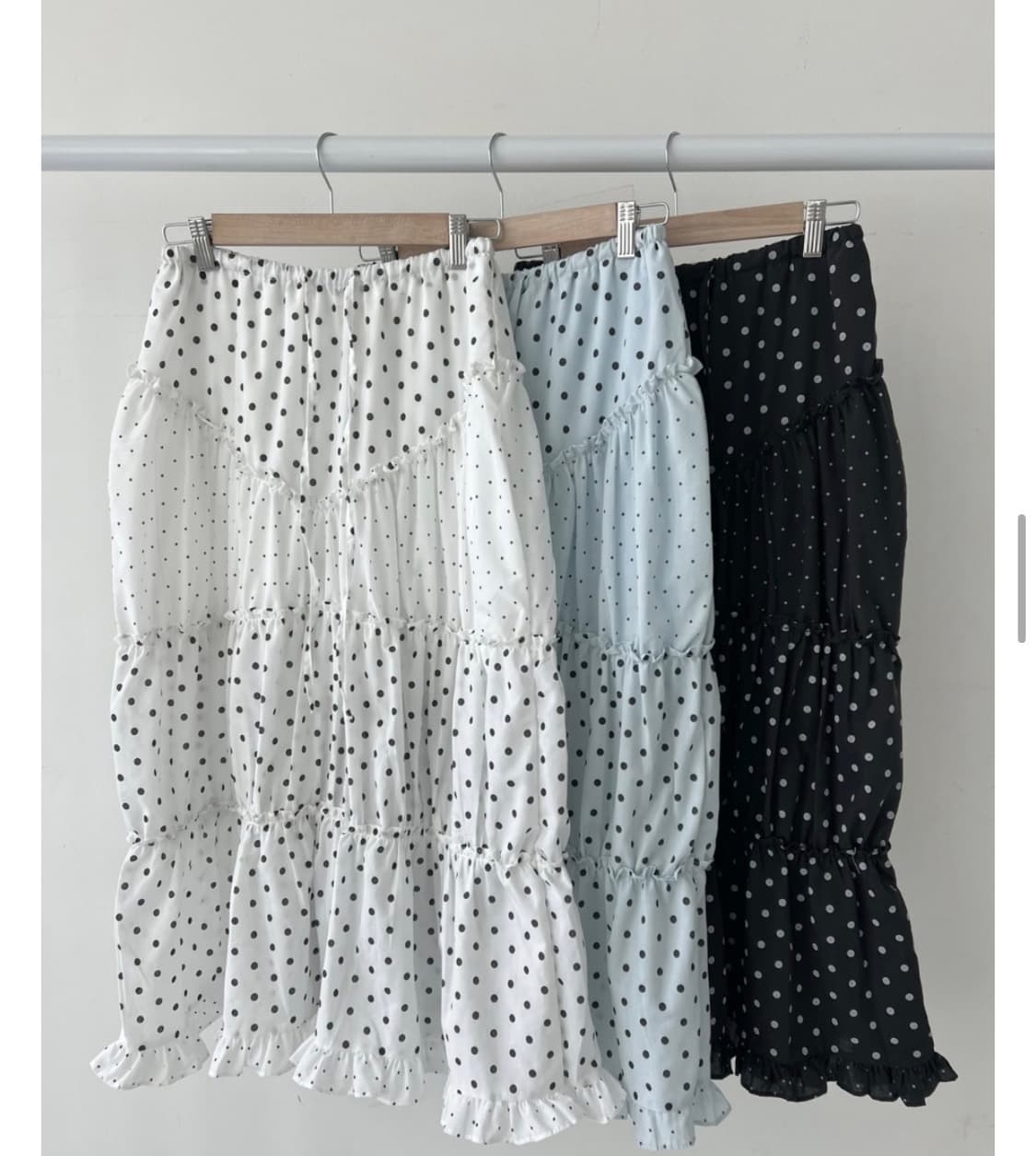 치리리 도트 롱 스커트 상품이미지4