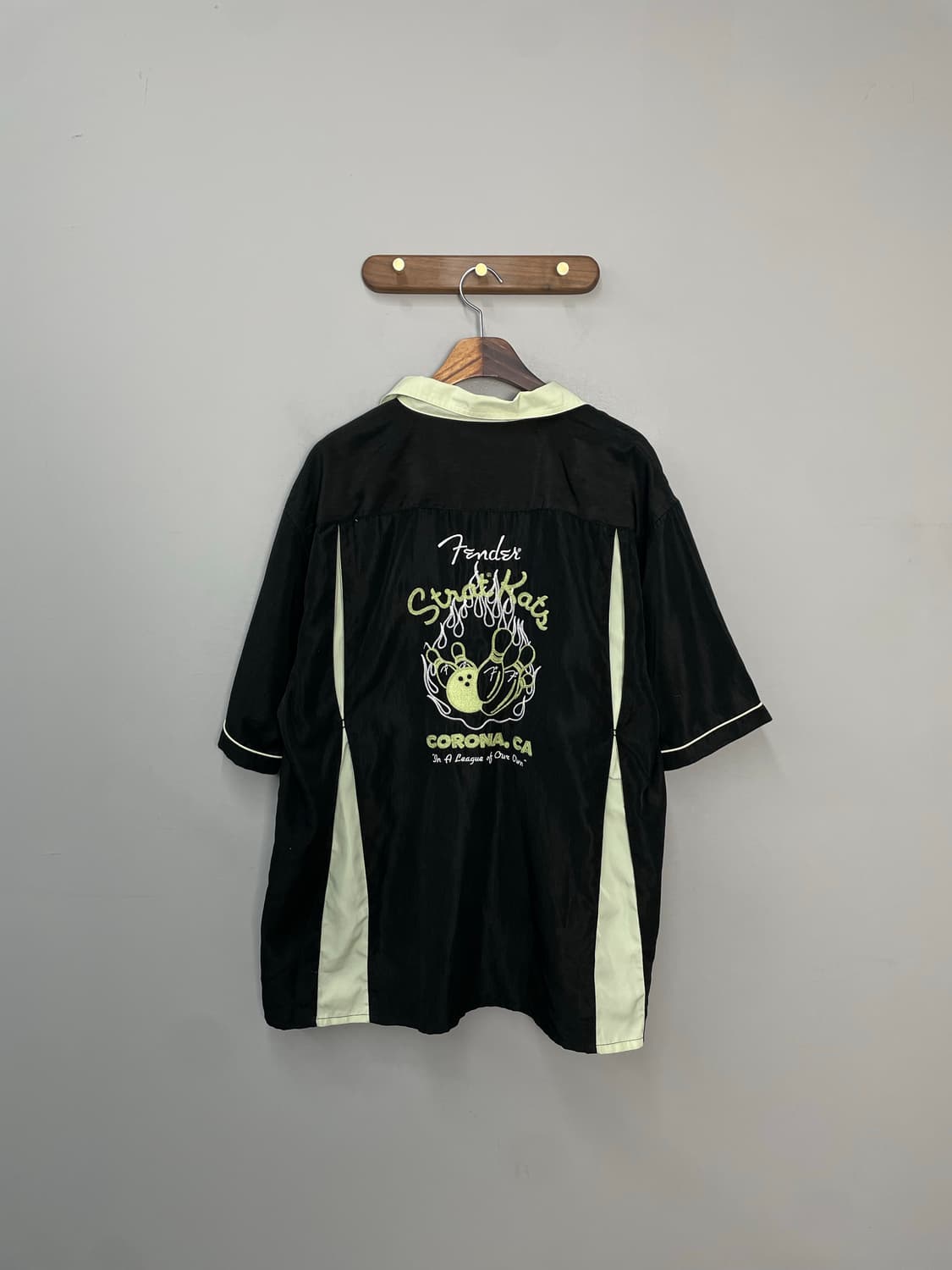 빈티지 폴리 배색 볼링 하프 셔츠 H2120 상품이미지4