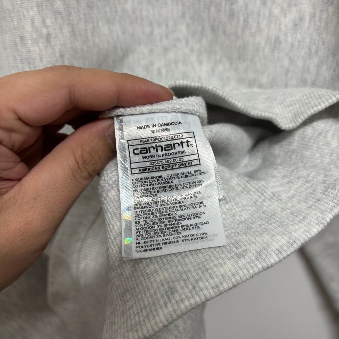 칼하트 아메리칸 스크립트 맨투맨 상품이미지4