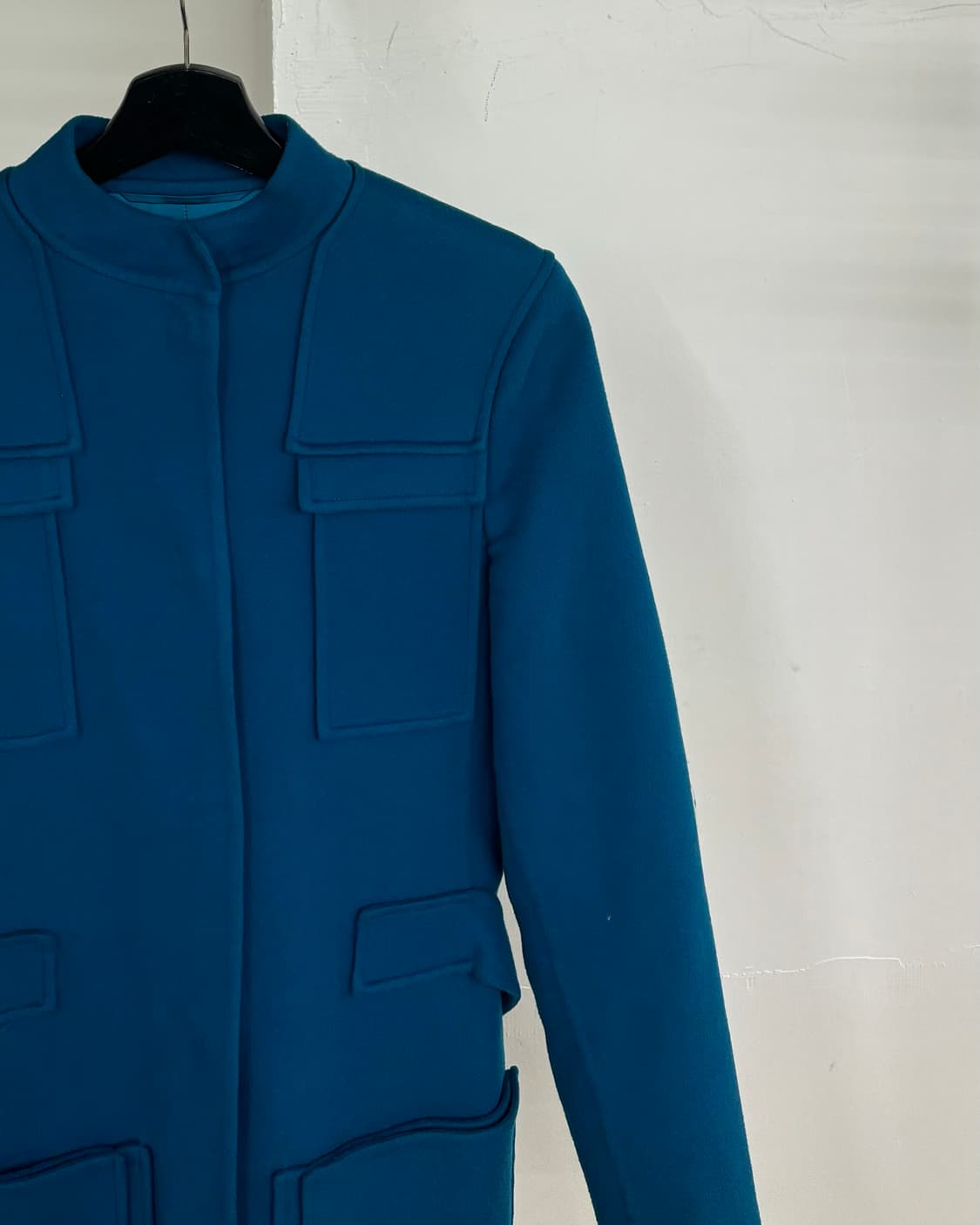 질 샌더 블루 울 캐시미어 혼방 코트 상품이미지4