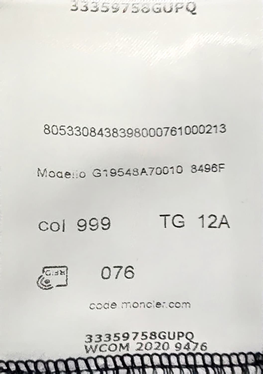 [중고/정품] 몽클레어 로고 패치 카라 티셔츠 상품이미지7