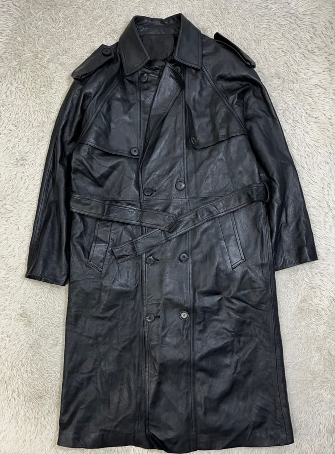 빈티지 양가죽 더블 롱 코트/#2750 상품이미지1