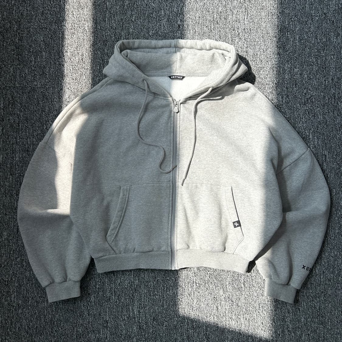 젝시믹스 멜란지그레이 내핑 후드집업 상품이미지1