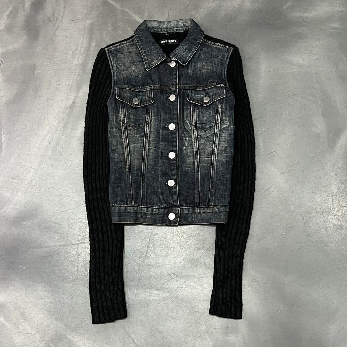  미스식스티 니트 배색 트러커 자켓 y15585 상품이미지1