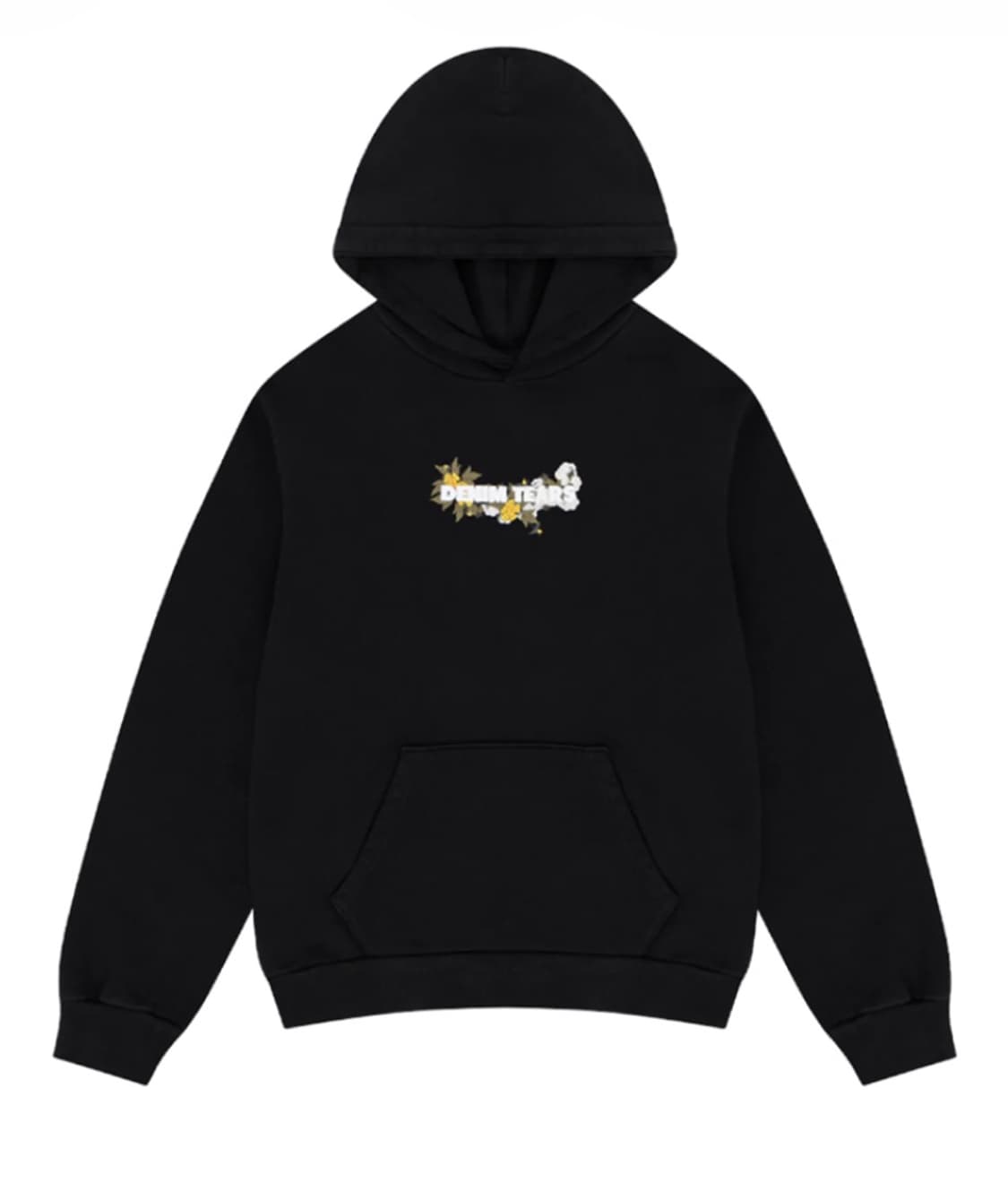 데님티어스 자수 플로럴 후드 블랙 l 상품이미지5