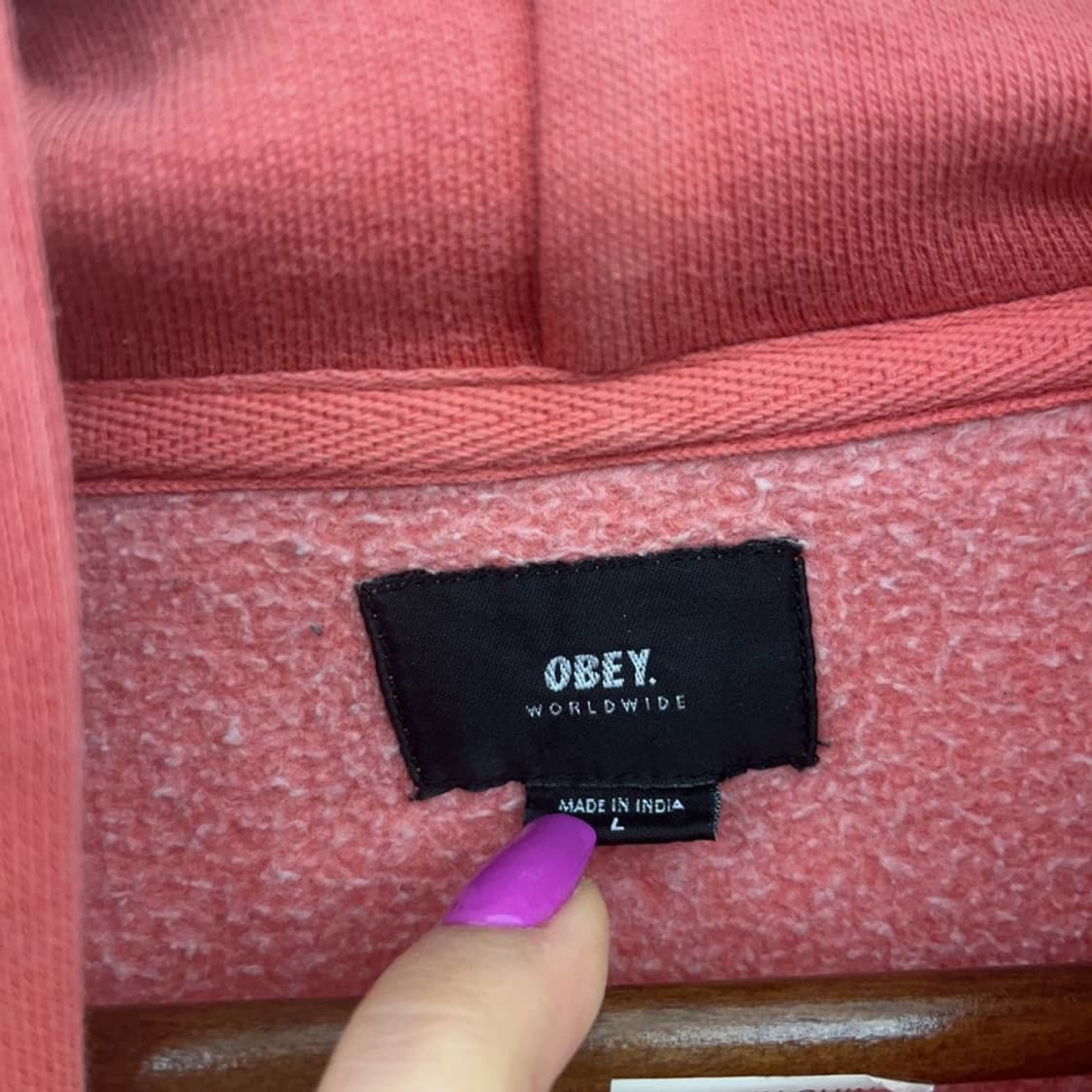 오베이 캐주얼 오버핏 약기모 후드티 L C07321 상품이미지5