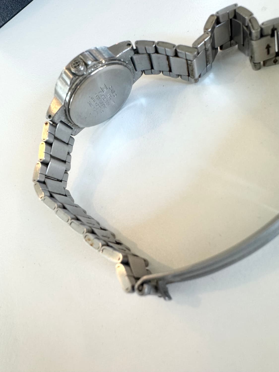 [빈티지] 카시오 핑크 선레이 다이얼 실버 메탈 시계 상품이미지6