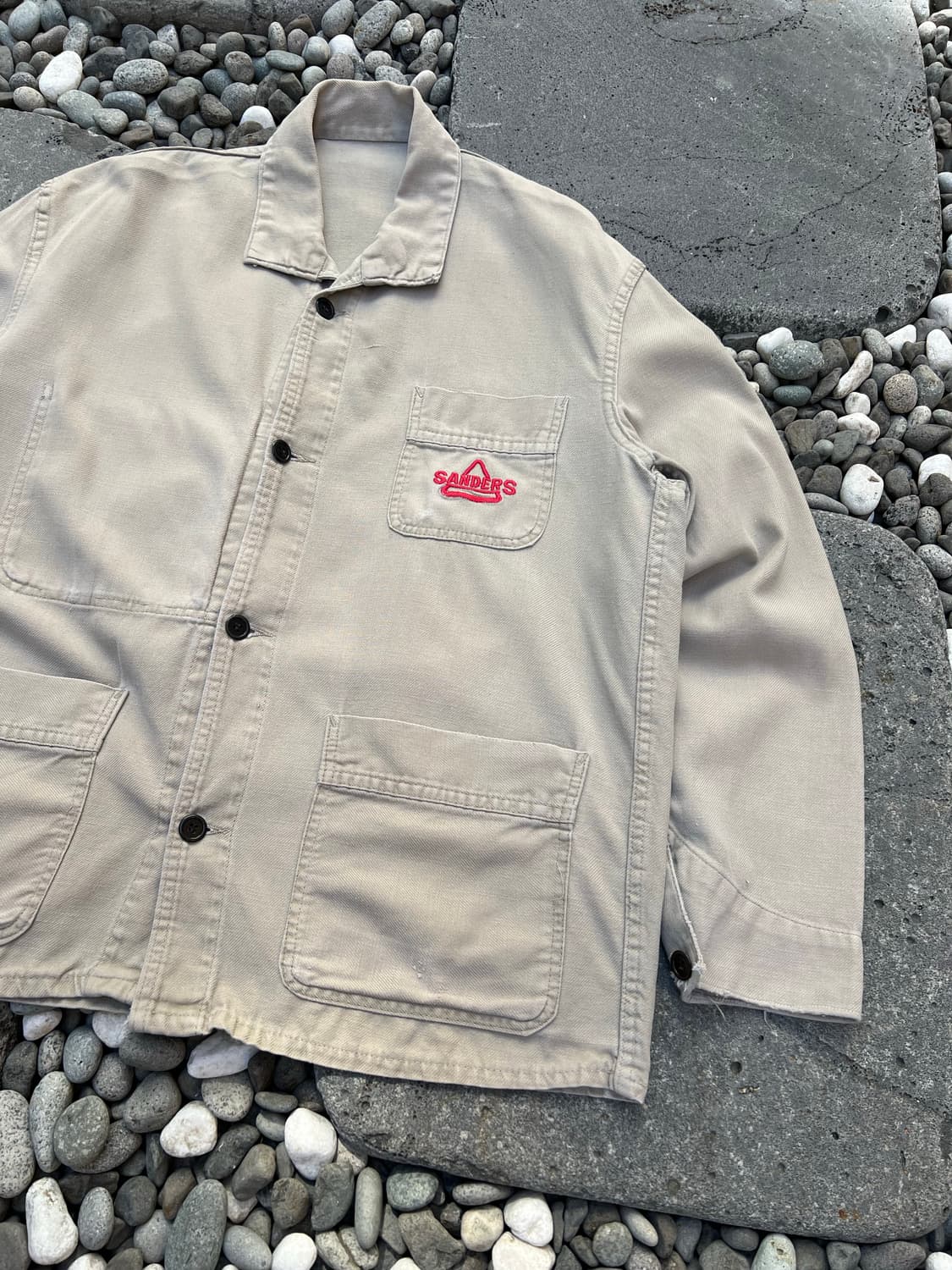 OLD VINTAGE FRENCH BEIGE WORK 빈티지프렌치워크자켓 상품이미지5