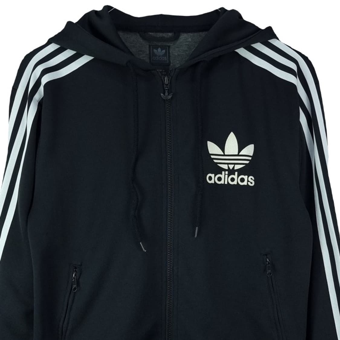 [아디다스] 삼선 루즈핏 후드 집업 블랙 M17376 상품이미지4