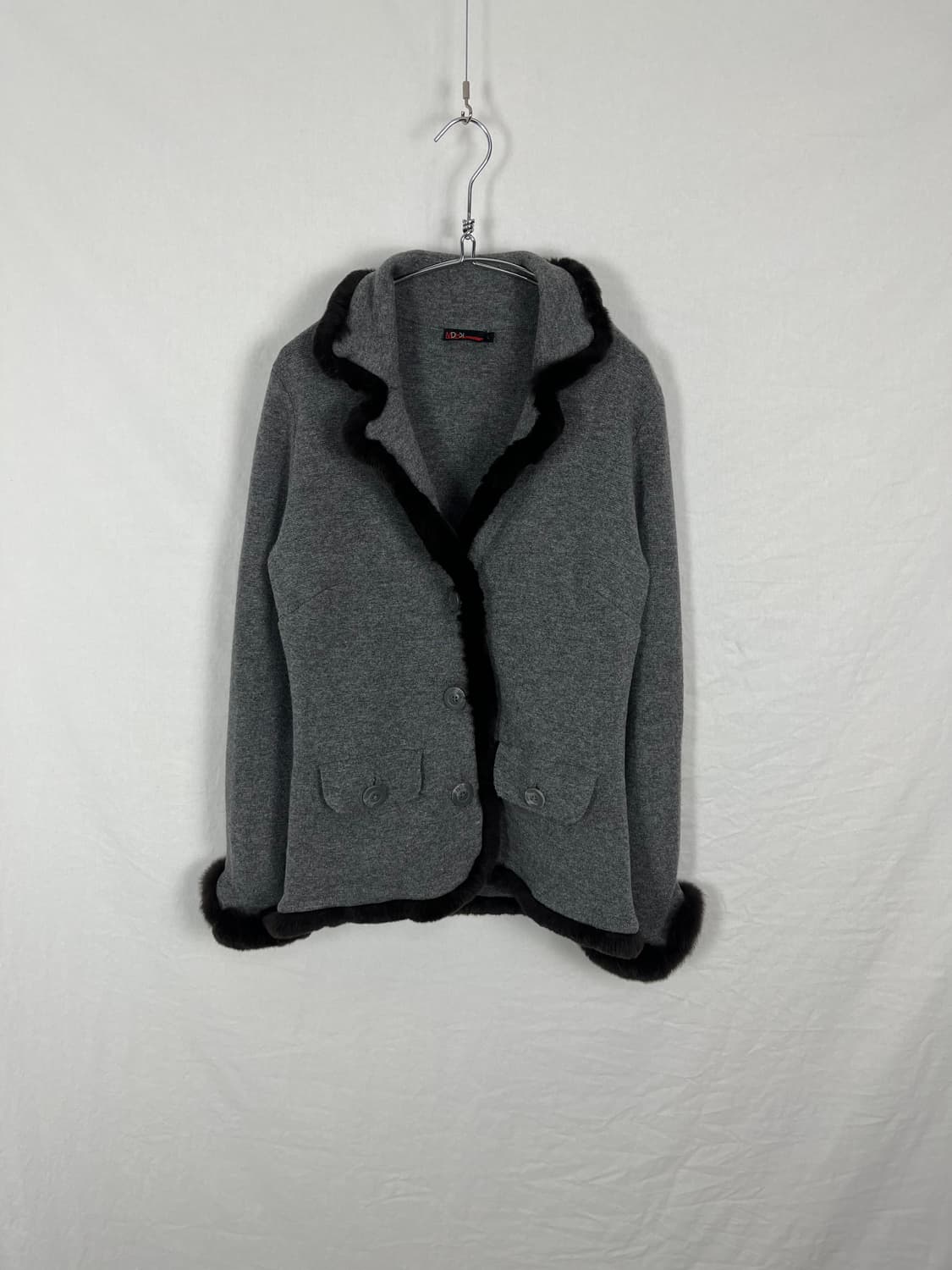 Vintage 캐시미어 혼방 토끼털 가디건 상품이미지5