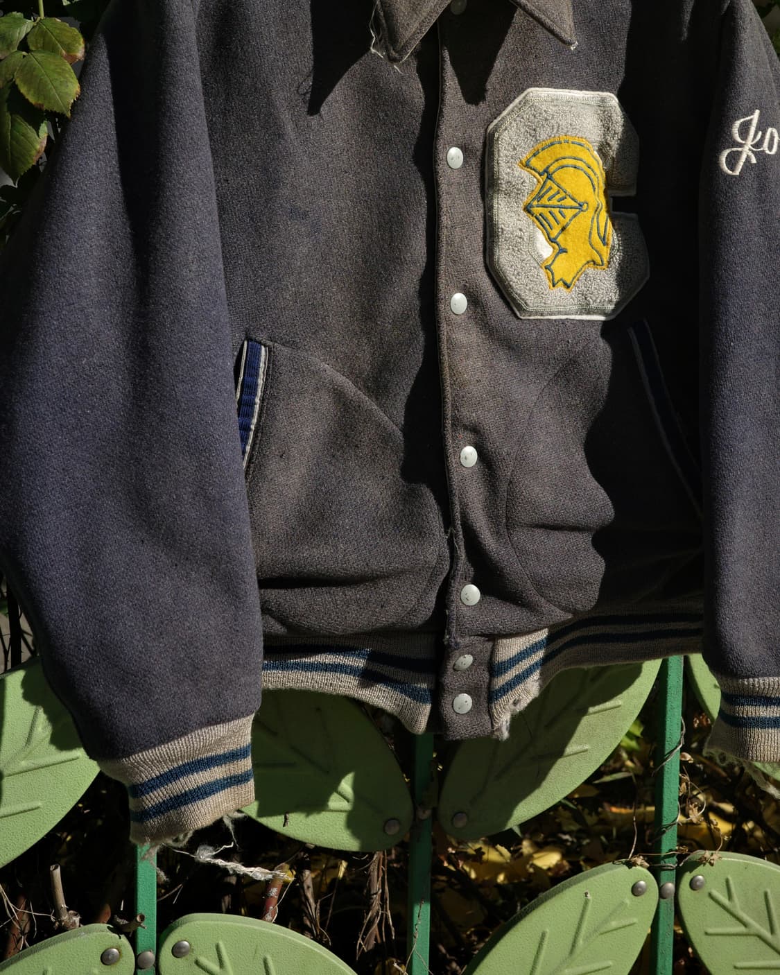 50‘s 리버시블 디스트레스드 레터맨 자켓 상품이미지6