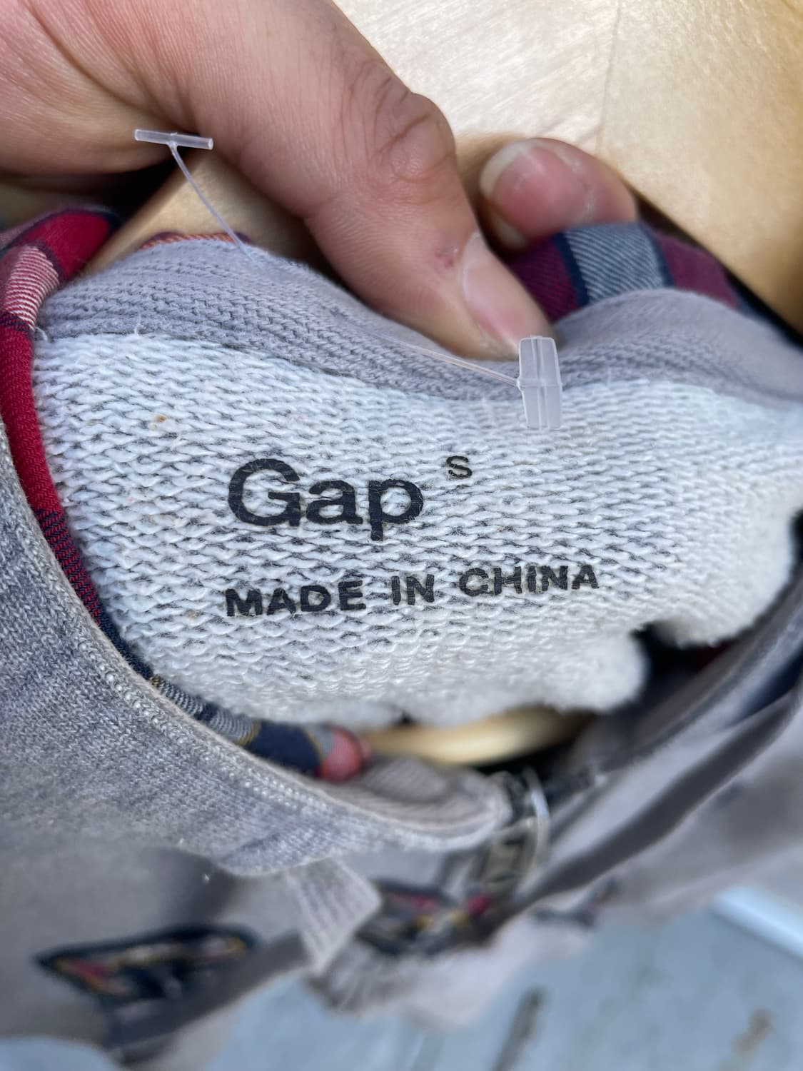 GAP 체크로고 그레이 후디 상품이미지9