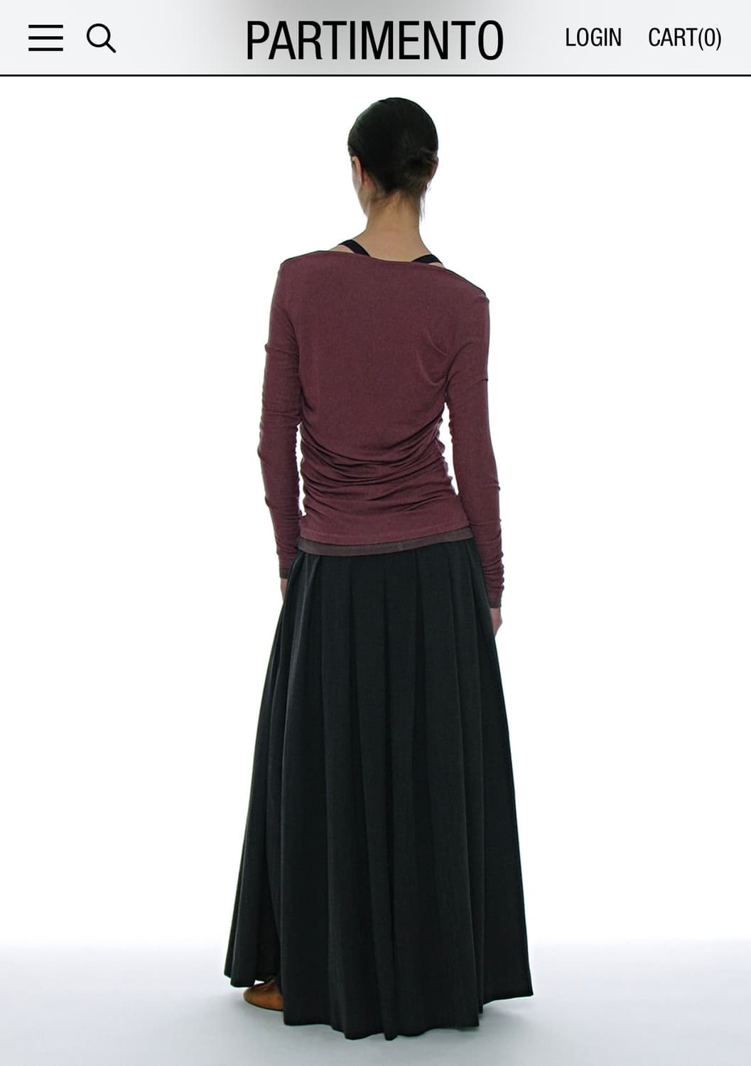 파르티멘토 우먼 플리츠 멕시 스커트 상품이미지3