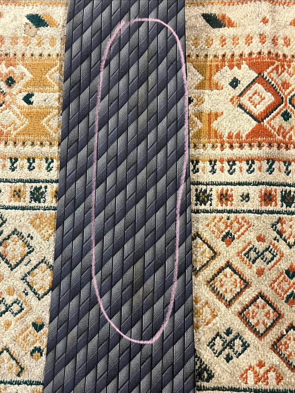 발망 패턴 넥타이 네이비 #csz3683 상품이미지4