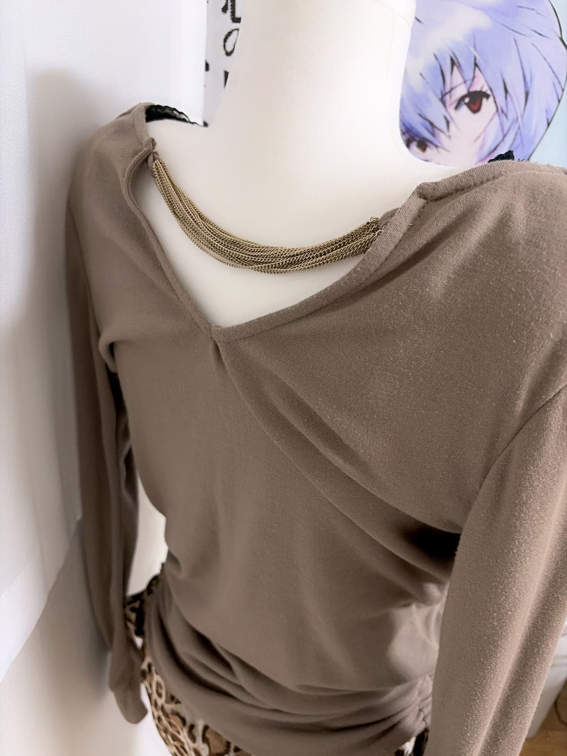 MARS 다이아 세실맥비 리즈리사 오네갸루 레오파드 리본 튜닉 셋업 상품이미지3