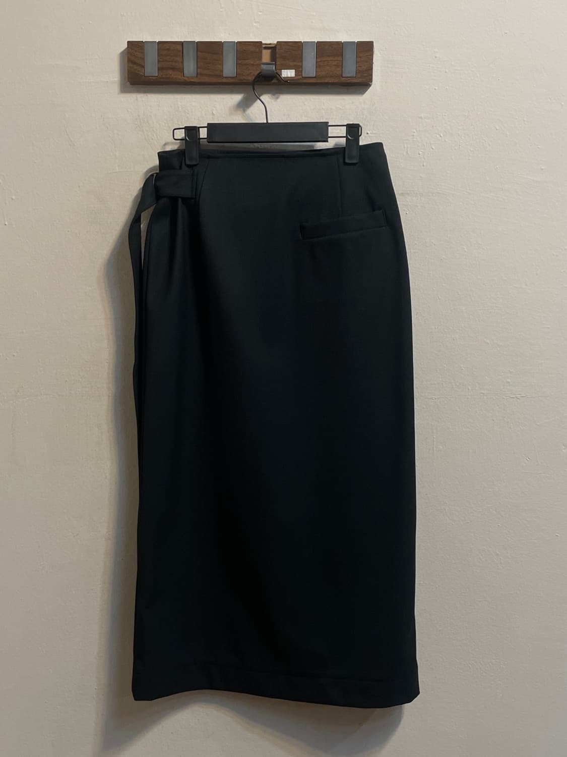 파사드패턴 울 블렌드 랩 스커트 상품이미지6