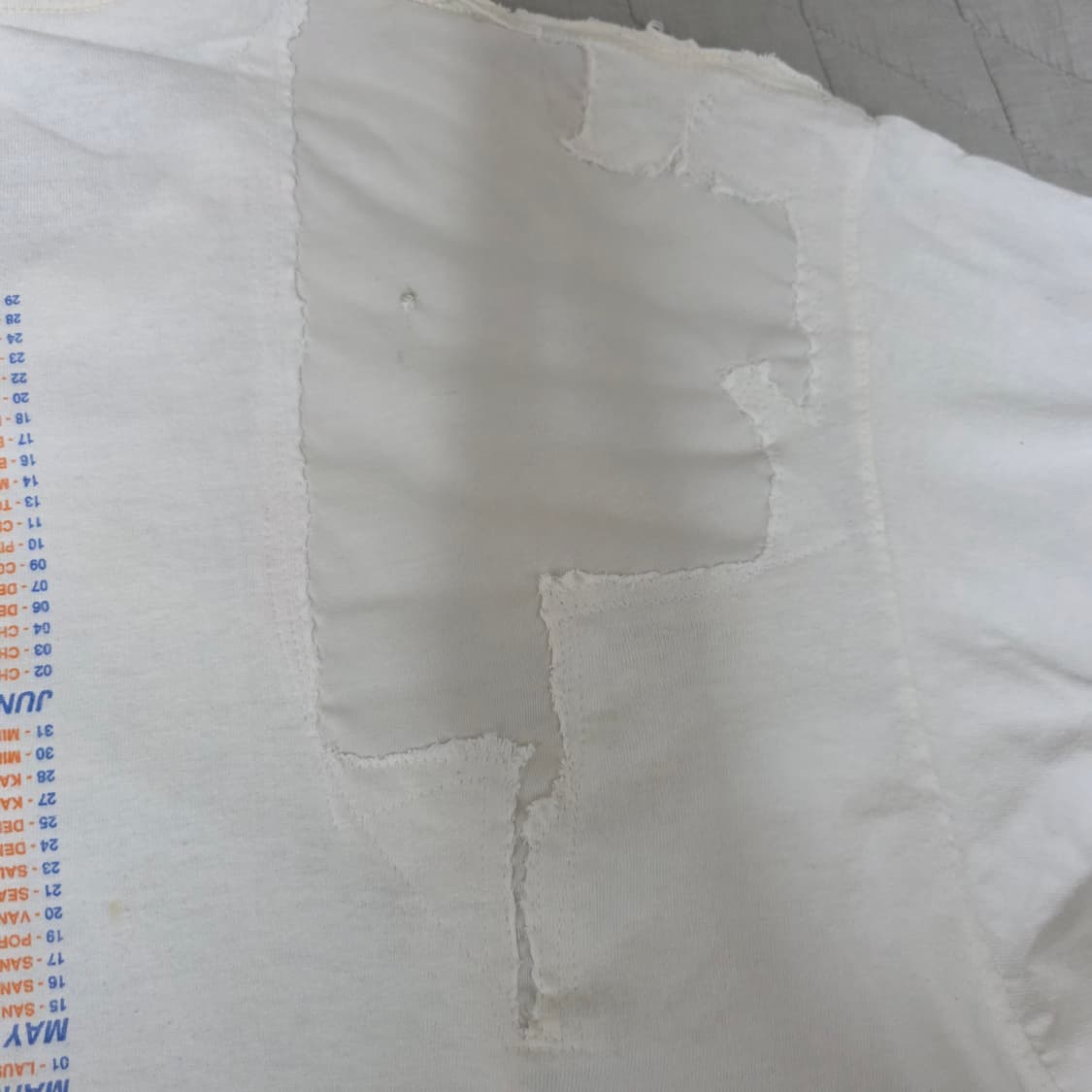 [L] 90s R.E.M Monster 몬스터 보로트래쉬드 빈티지 밴드티 상품이미지7